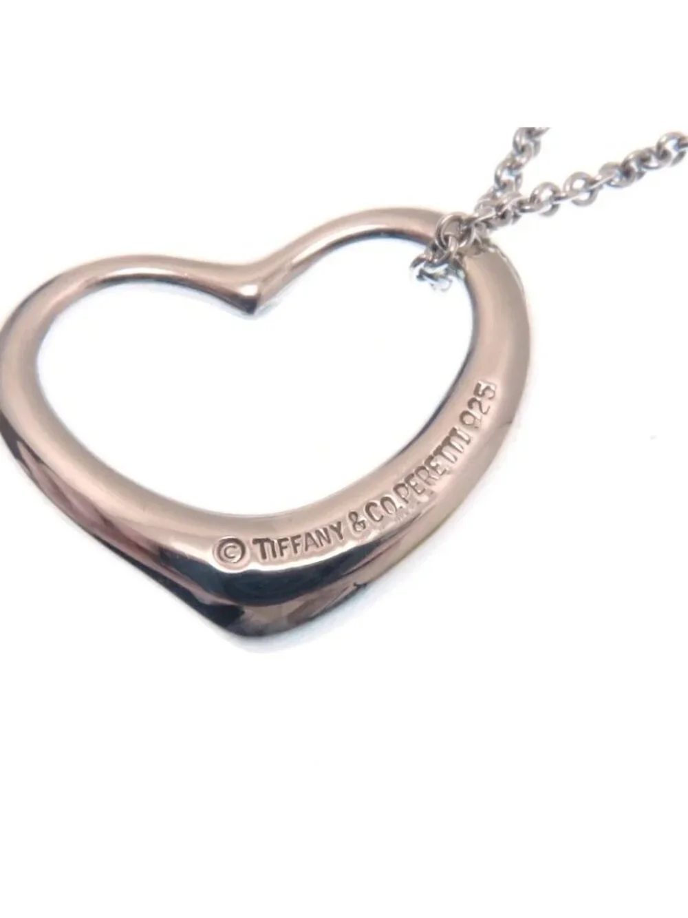 Tiffany & Co Open Heart NC Necklace Silver